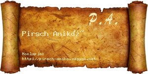 Pirsch Anikó névjegykártya